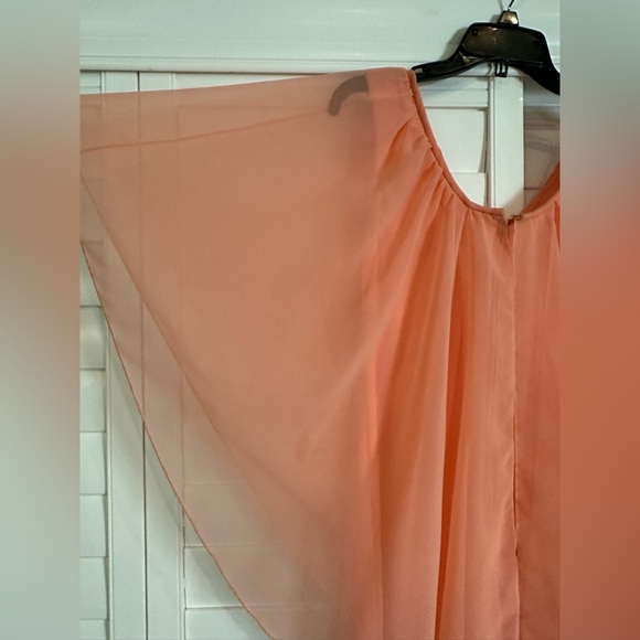 Flowy Vintage 70’s Coral Maxi Dress International Ladies Garment Workers Union - Picture 9 of 15